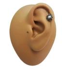 Helix piercing tribal zon met opaliet steentje, Sieraden, Tassen en Uiterlijk, Piercings, Staal, Verzenden, Info@riannespiercingshop.nl