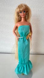 Barbie mattel Hollywood Hair in blauwe dress, Ophalen of Verzenden