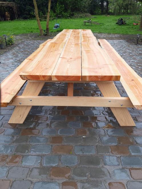 Douglas Picknicktafel – Boomplank, Tuin en Terras, Picknicktafels, Nieuw, Rechthoekig, Hout, Ophalen of Verzenden