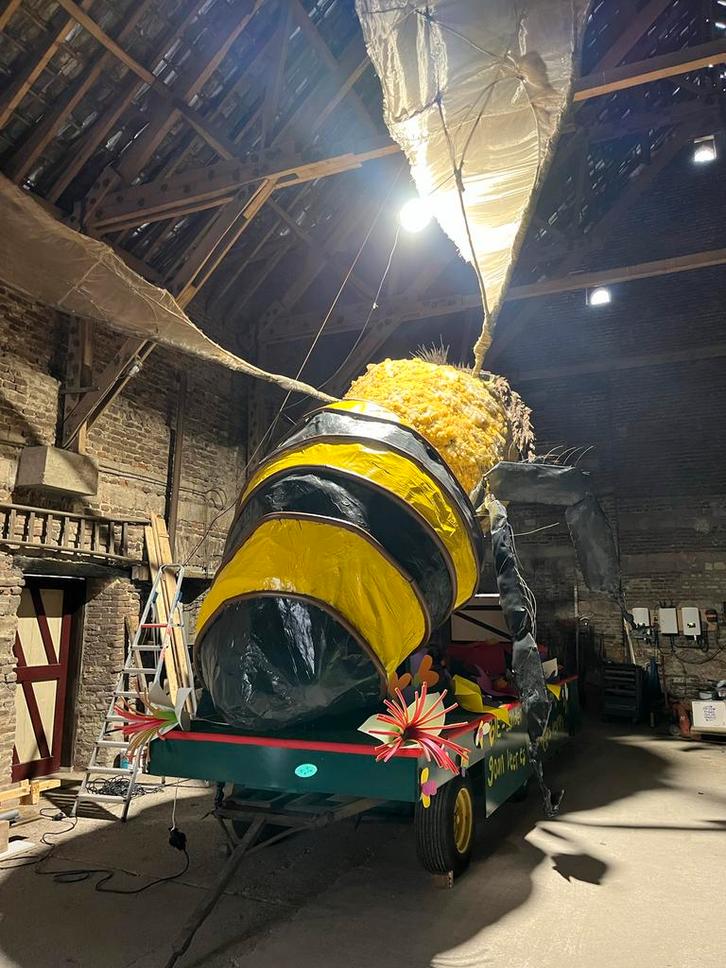 Carnavalswagen Bijen Thema, Hobby en Vrije tijd, Feestartikelen, Gebruikt, Versiering, Carnaval, Ophalen