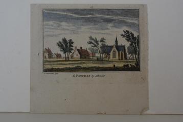 SINT PANCRAS bij ALKMAAR Gravure ABRAHAM RADEMAKER 1792 G59 beschikbaar voor biedingen