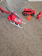 Playtive Brandweer Set - Helikopter, Auto & Figuur, Ophalen of Verzenden, Zo goed als nieuw, Jongen of Meisje