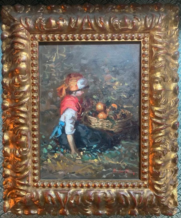 prachtig kunstwerkje op paneel, Antiek en Kunst, Kunst | Schilderijen | Klassiek, Ophalen of Verzenden
