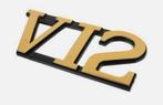 JAGUAR XJS kofferbak logo Goud V12 badge BEC4717G achterkant, Auto diversen, Autostickers, Ophalen of Verzenden, H, H, H