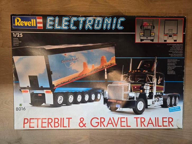 Revell 8016 Peterbilt & Gravel trailer electronic, Hobby en Vrije tijd, Modelbouw | Auto's en Voertuigen, Zo goed als nieuw, Truck