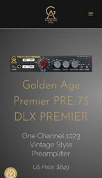 PRE-DLX PREMIER Pre-amp (Neve 1073 clone), Ophalen of Verzenden, Zo goed als nieuw, Audio