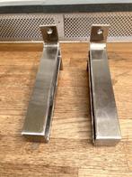 2 plankhouders RVS (IKEA), Ophalen, Gebruikt