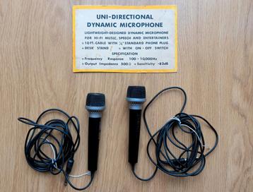 2 stuks uni directionele microfoon met 6.35 mm plug beschikbaar voor biedingen