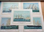5 antieke prenten van schepen Clipper ship, Ophalen of Verzenden, Voor 1940, Zo goed als nieuw