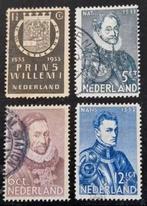 Nederland 1933 - nvph 252 - 255 - Prins Willem van Oranje -a, Postzegels en Munten, Postzegels | Nederland, Ophalen of Verzenden