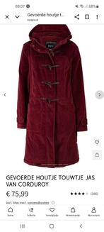 Winterjas parka corduroy houtje touwtje diep warm bordeaux, Ophalen of Verzenden, Zo goed als nieuw, Maat 46/48 (XL) of groter