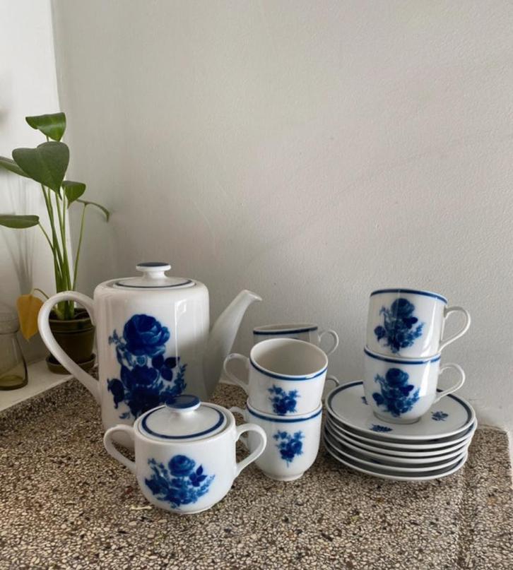 Mosa Douwe Egberts Servies - Theepot, Kop & Schotels, Huis en Inrichting, Keuken | Servies, Zo goed als nieuw, Kop(pen) en/of Schotel(s)
