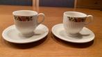 2 espresso kop- en schoteltjes Wedgewood Briar Rose, Ophalen of Verzenden