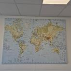 GROTE WERELDKAART VOOR AAN DE WAND, Boeken, Landkaart, 1800 tot 2000, Wereld, Ophalen