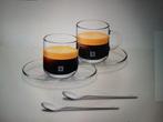 2 x 2 kop en schotel met lepeltjes nieuwe Esspresso kopjes, Ophalen of Verzenden, Nieuw, Overige typen