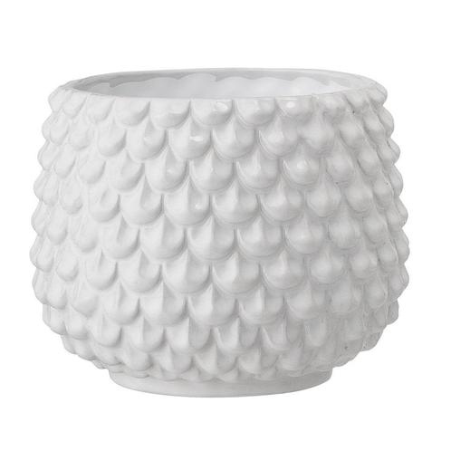 Bloomingville bloempot/plantenpot wit met patroon, nieuw, Tuin en Terras, Bloempotten, Gebruikt, Aardewerk, Binnen, Minder dan 40 cm