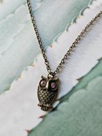 Uil ketting paarse diamant oogjes (splinter nieuw), Overige materialen, Paars, Nieuw, Ophalen of Verzenden