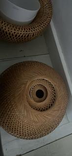 Rotan lampen 2x met wit, Ophalen, Rond, Zo goed als nieuw, Bohemian boho