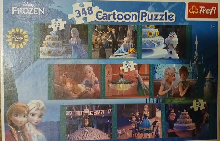 Frozen Puzzel - 348 Stukjes, Kinderen en Baby's, Speelgoed | Kinderpuzzels, Zo goed als nieuw, 4 tot 6 jaar, Meer dan 50 stukjes