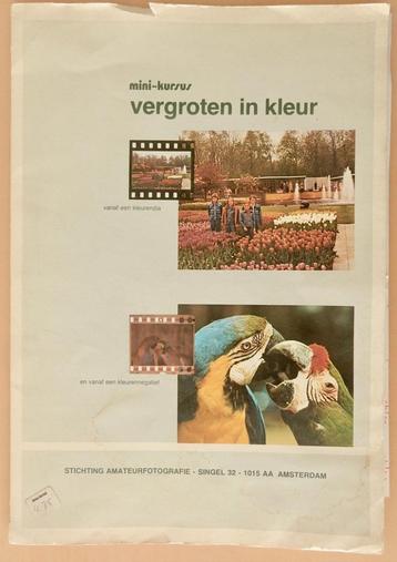 mini-cursus Vergroten in kleur (Stichting amateurfotografie) beschikbaar voor biedingen