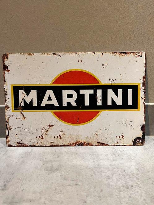 Mancave Bar Café Wanddecoratie metalen bordje Martini, Verzamelen, Merken en Reclamevoorwerpen, Zo goed als nieuw, Reclamebord