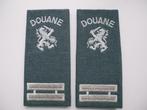 2 epauletten, rangemblemen, schuifpassanten douane. Nieuw., Ophalen of Verzenden, Overige soorten, Nederland, Embleem of Badge
