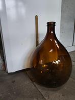 grote donkerbruine glazen fles, Ophalen, Gebruikt, Overige kleuren, Glas