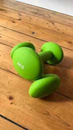 Tunturi Dumbbells - 2x 4kg - Groen, Sport en Fitness, Ophalen of Verzenden, Gebruikt, Armen, Dumbbell