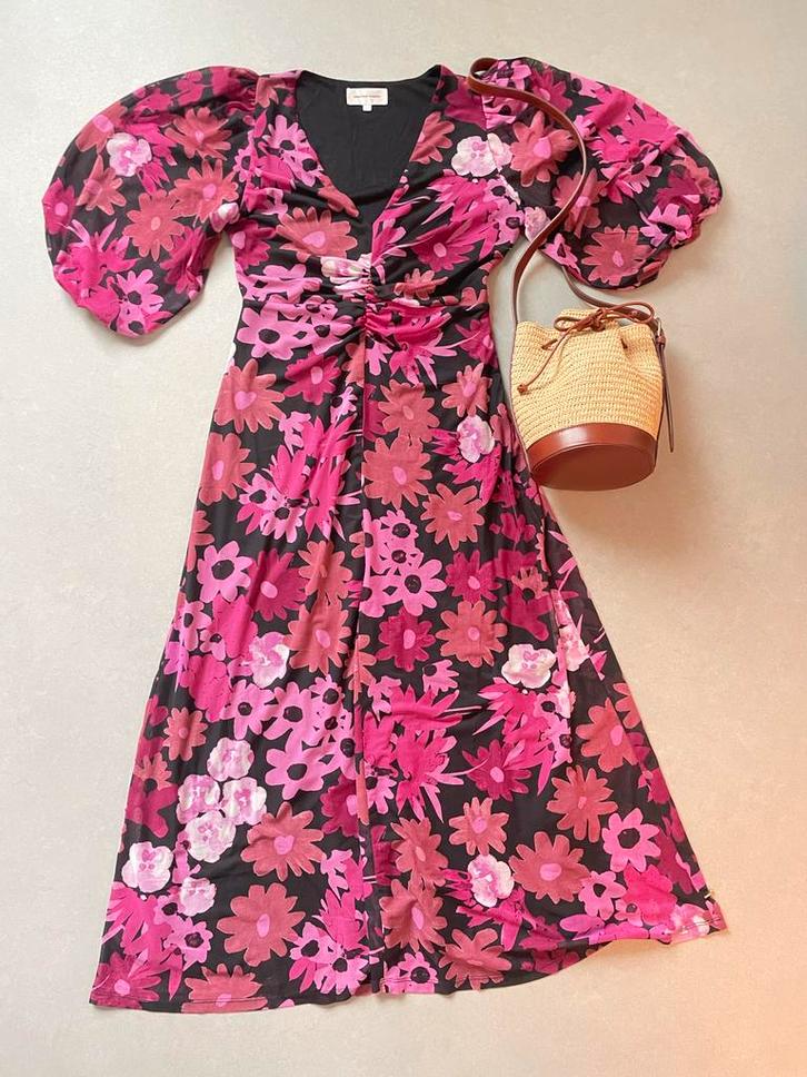 Fabienne Chapot Lange Jurk, Kleding | Dames, Jurken, Zo goed als nieuw, Maat 36 (S), Roze, Onder de knie, Ophalen of Verzenden