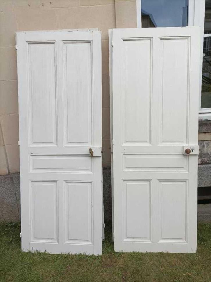 Antieke deuren / paneeldeuren, Doe-het-zelf en Verbouw, Deuren en Horren, Gebruikt, Binnendeur, 200 tot 215 cm, 80 tot 100 cm