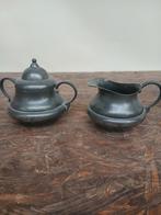 Daalderop Tinnen Suikerpot en Melkkan, Antiek en Kunst, Antiek | Tin, Ophalen of Verzenden
