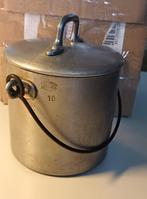 Aluminium ORIGINELE Pot met deksel en handvat, Ophalen of Verzenden, Gebruikt, Aluminium, Pot, Bus of Blik