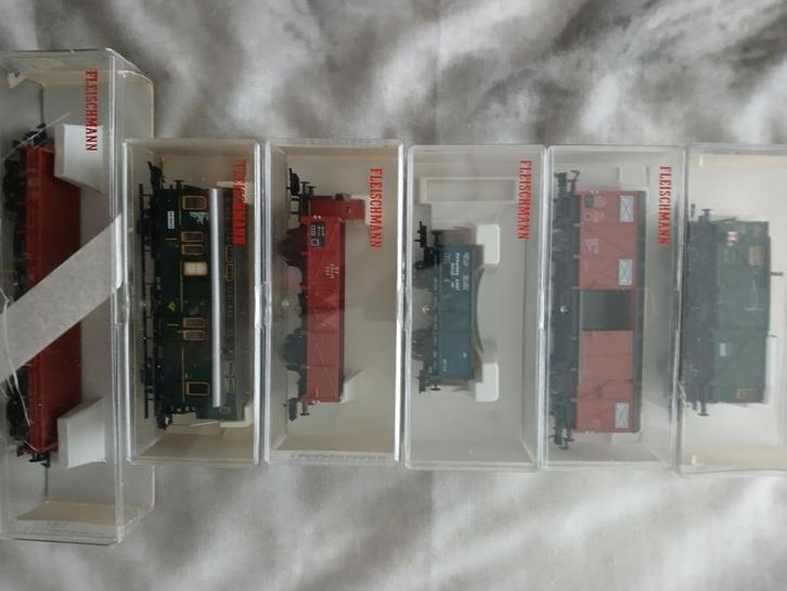 6 delige nieuwe fleischmann ho wagons set in doos, Hobby en Vrije tijd, Modeltreinen | H0, Nieuw, Wagon, Gelijkstroom, Fleischmann
