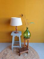 Brocante vintage landelijke lamp, schemerlamp, tafellamp, Huis en Inrichting, Lampen | Tafellampen, Minder dan 50 cm, Ophalen of Verzenden