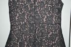 MZ23 Mooie Jurk Zwart kant met roze onderjurk maat M, Maat 38/40 (M), Zwart, Ophalen of Verzenden, Zo goed als nieuw