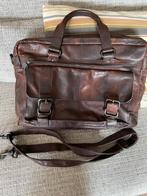 In goede staat gebruikte bruine leren laptop tas, Ophalen of Verzenden, Zo goed als nieuw