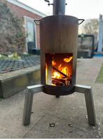 RVS design buitenkachel, Tuin en Terras, Tuinhaarden, Ophalen, Zo goed als nieuw