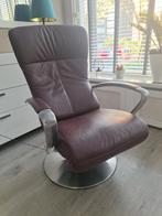 Relax fauteuil bruin electrisch bruin, Huis en Inrichting, Fauteuils, Leer, Zo goed als nieuw, Ophalen