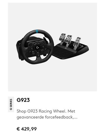 Logitech G923 Racing Wheel & Pedals [Nieuw] beschikbaar voor biedingen