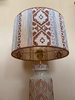 Lampenkap japandi bohemian beige bruin, Bruin, Rond, Ophalen of Verzenden, Zo goed als nieuw