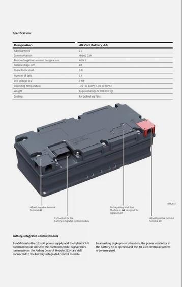 48V Hybride Accu Audi VW AG Volkswagen 446Wh - 3 stuks! beschikbaar voor biedingen