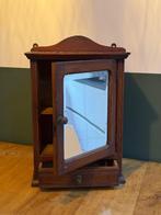 oud houten spiegel wandkastje, Antiek en Kunst, Ophalen