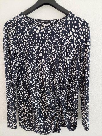Blouse lengte67cm Didi 36 blauw +wit 96% viscose 1xGedragen  beschikbaar voor biedingen