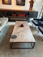 Studio Bakker hout en staal koffie tafel, Ophalen, Gebruikt, 50 tot 75 cm, 200 cm of meer