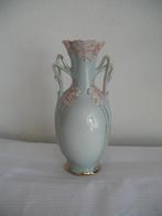 Royal Dux Porseleinen Vaas-Roze Bloemen + Goldtone Accenten, Ophalen of Verzenden