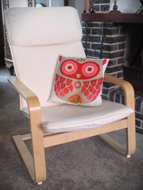 Poang~Poäng Ikea Relaxstoel~Nieuwstaat~Fauteuil, Huis en Inrichting, Fauteuils, Zo goed als nieuw, Hout, Stof, 50 tot 75 cm, Minder dan 75 cm