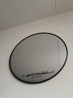 Grote ronde zwarte spiegel  80cm, Ophalen, Gebruikt, Rond, 75 tot 100 cm