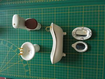 Badkamerset van Porselein 1:12 beschikbaar voor biedingen