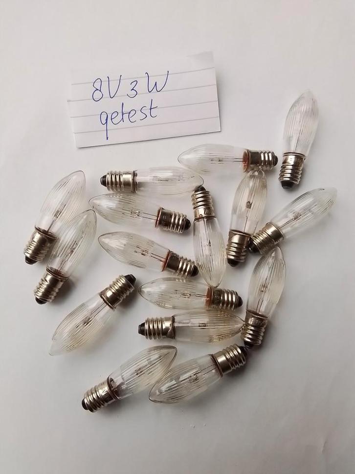 8V3W reservelampjes kerstverlichting E10 reserve lampjes, Diversen, Kerst, Nieuw, Ophalen of Verzenden