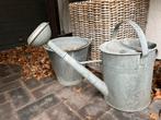 Zinken emmer en gieter, Ophalen, Gebruikt, Zink, Met handgreep